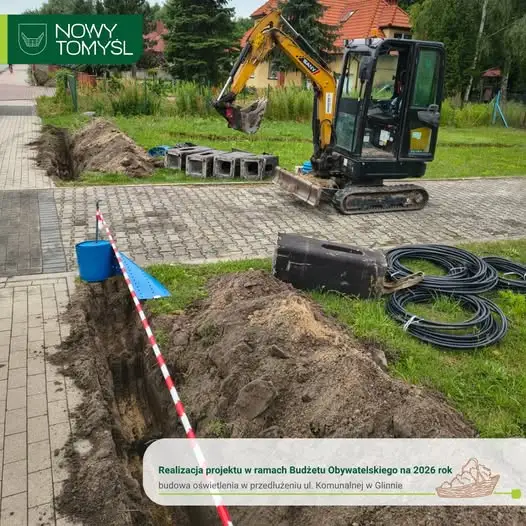 Rusza budowa oświetlenia LED ciągu pieszo-rowerowego w Glinnie