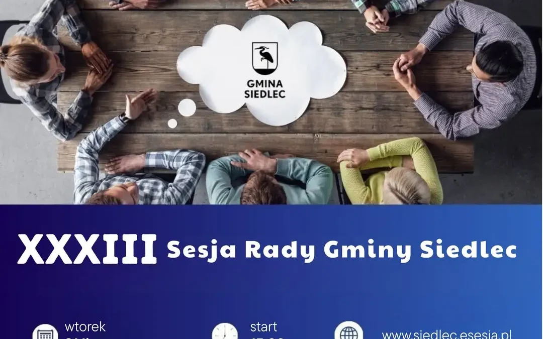 XXXIII sesja Rady Gminy Siedlec odbędzie się 21 lipca