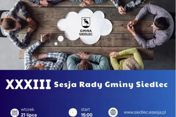 XXXIII sesja Rady Gminy Siedlec odbędzie się 21 lipca