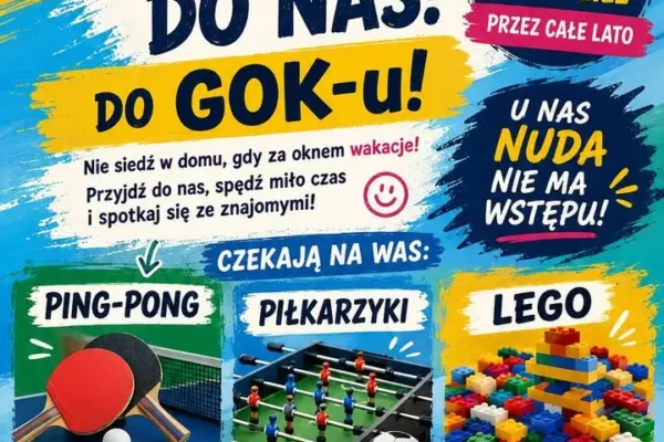 Wakacyjna oferta GOK w Kuślinie – zapraszamy dzieci i młodzież