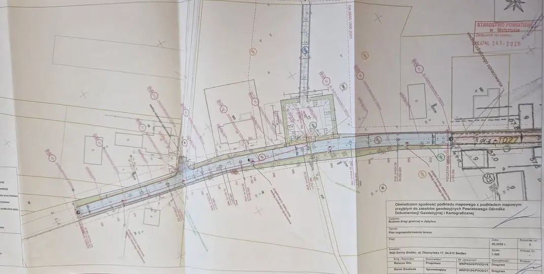 Zielone światło dla budowy drogi gminnej w Jażyńcu – decyzja starosty wydana