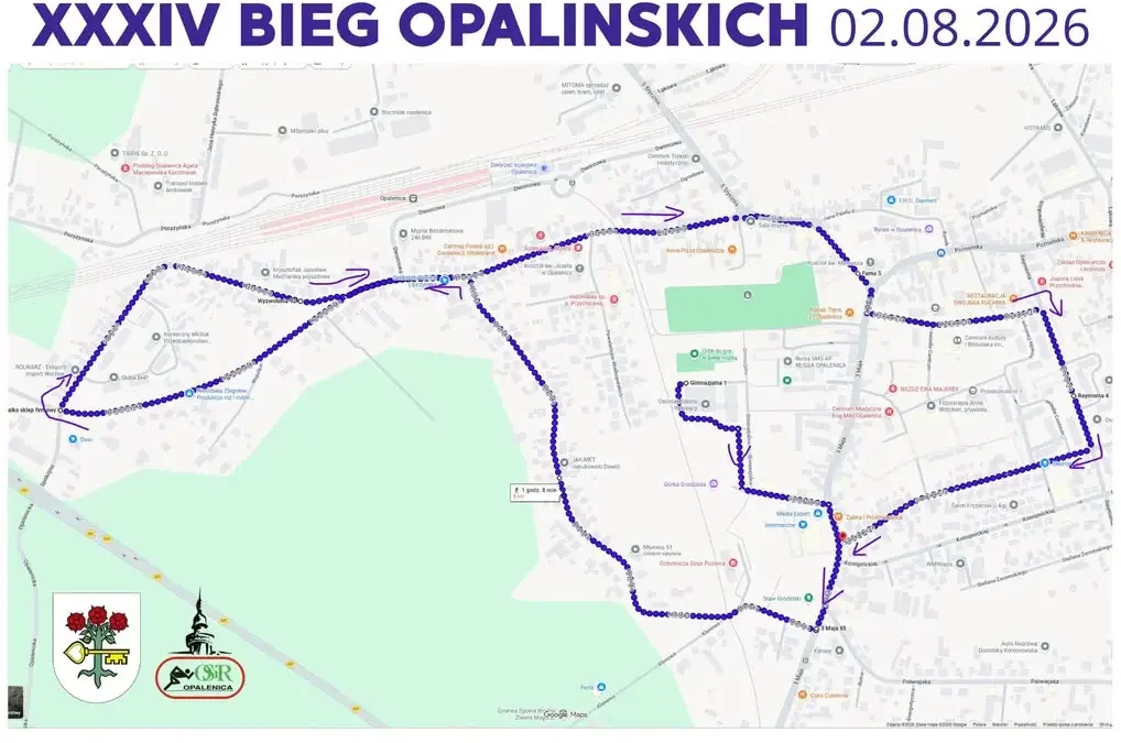 XXXIV Bieg Opalińskich – utrudnienia w ruchu w niedzielę