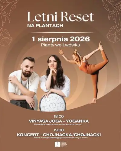 Letni Reset na Plantach – joga i koncert w Lwówku