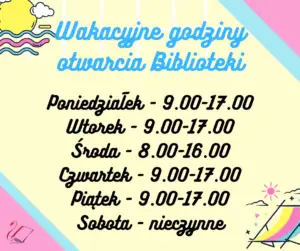 Wakacyjne godziny otwarcia Biblioteki Publicznej w Zbąszyniu