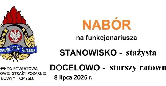 Ruszył nabór do Państwowej Straży Pożarnej w Nowym Tomyślu