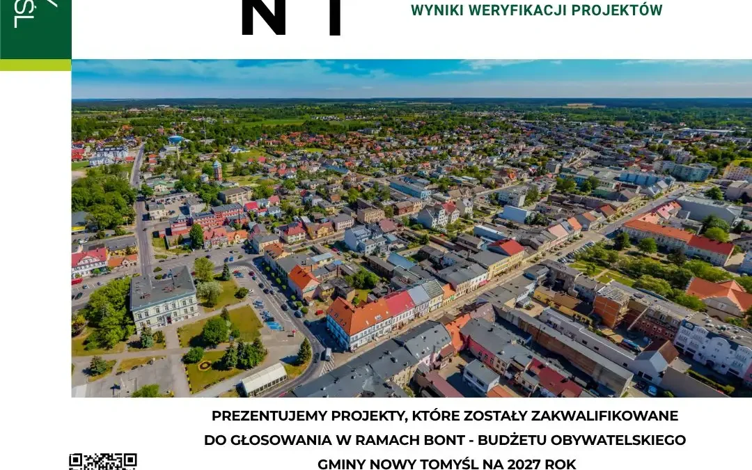 Budżet Obywatelski Nowego Tomyśla 2027: poznaliśmy listę projektów do głosowania
