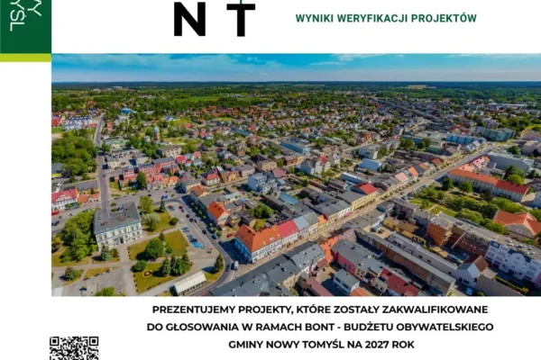 Budżet Obywatelski Nowego Tomyśla 2027: poznaliśmy listę projektów do głosowania