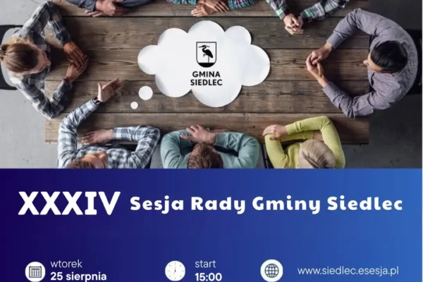 Sesja Rady Gminy Siedlec 25 sierpnia – zmiany budżetu, diety radnych i współpraca z Mołdawią