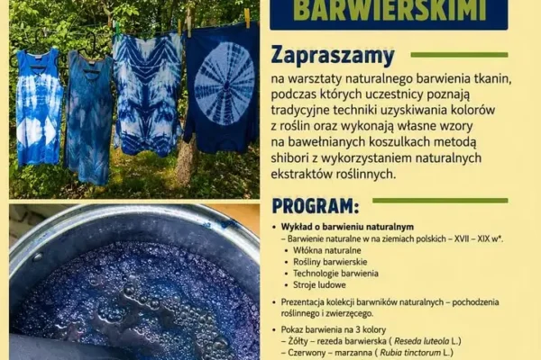 Warsztaty shibori w Grubsku – poznaj naturalne barwienie tkanin