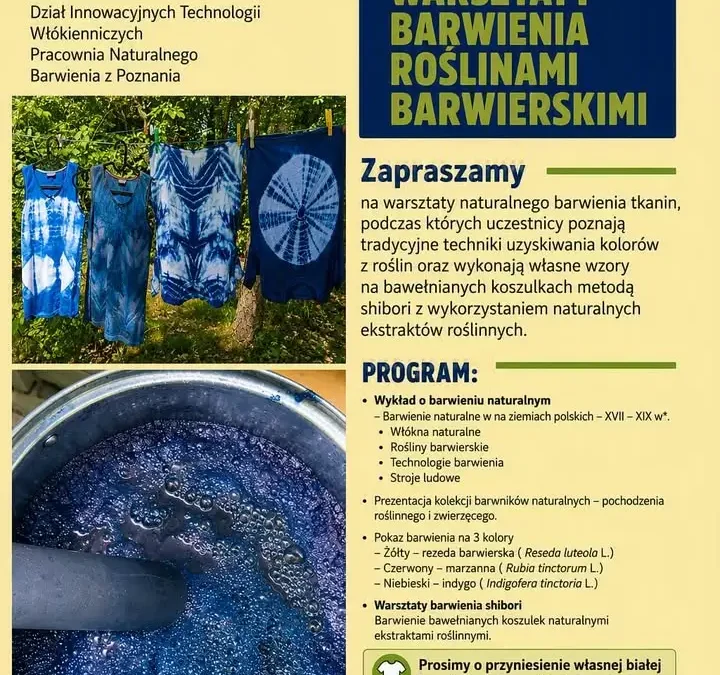 Warsztaty shibori w Grubsku – poznaj naturalne barwienie tkanin