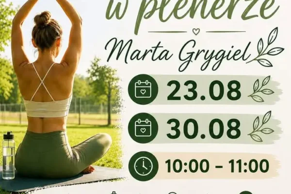 Joga w plenerze w Opalenicy – odbędzie się w niedzielę!
