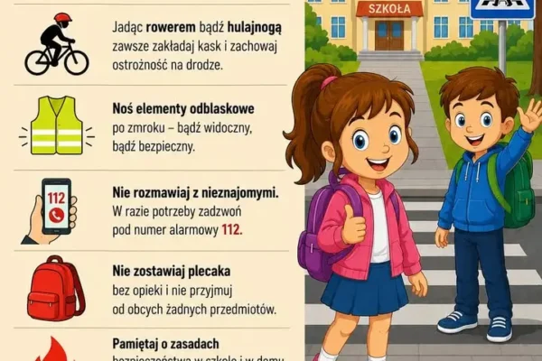 Bezpieczny powrót do szkoły – apel strażaków z Nowego Tomyśla