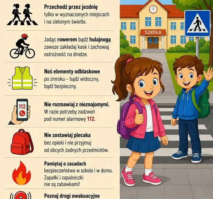 Bezpieczny powrót do szkoły – apel strażaków z Nowego Tomyśla