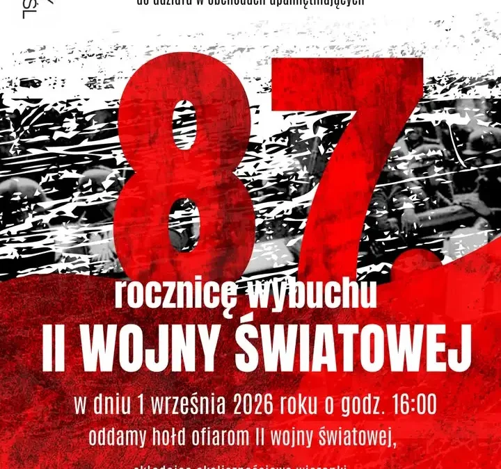 87. rocznica wybuchu II wojny światowej – uroczystości w Nowym Tomyślu