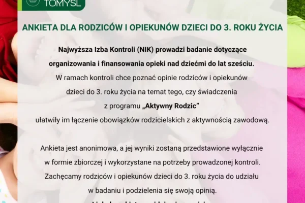 NIK pyta rodziców o program „Aktywny Rodzic” – ankieta dla opiekunów dzieci do 3. roku życia