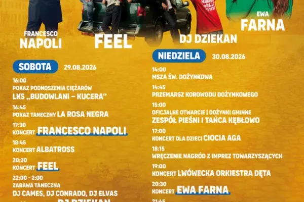 XXVI Lwóweckie Święto Chleba – program, koncerty i dożynki