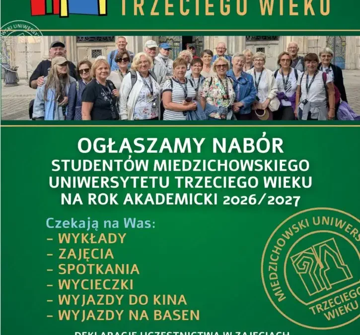Uniwersytet Trzeciego Wieku w Międzychodzie zaprasza seniorów do zapisów na nowy rok akademicki
