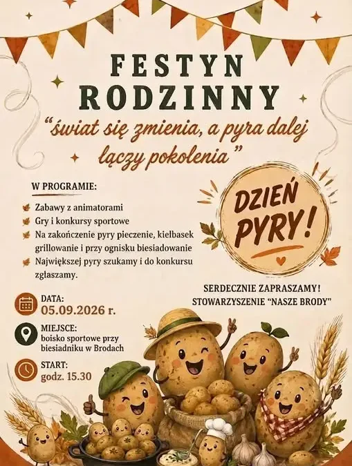Święto ziemniaka w Brodach: festyn rodzinny już w sobotę