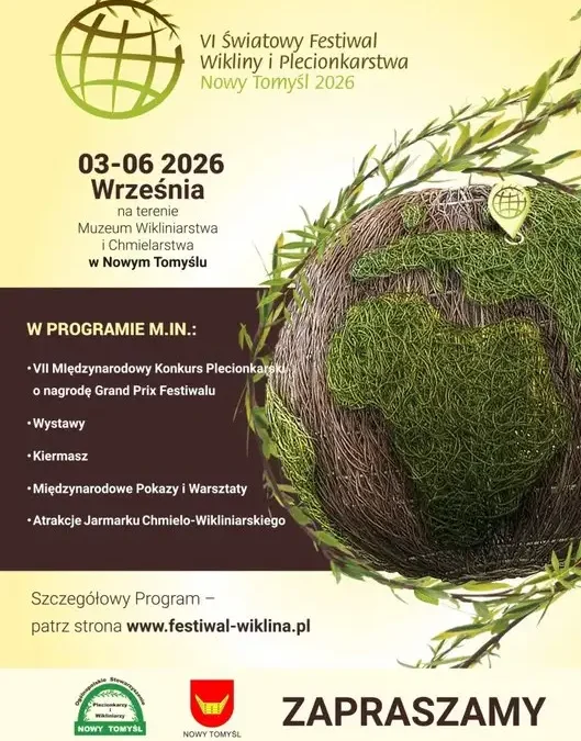 Nowy Tomyśl Światową Stolicą Wikliny – dziś startuje VI Festiwal