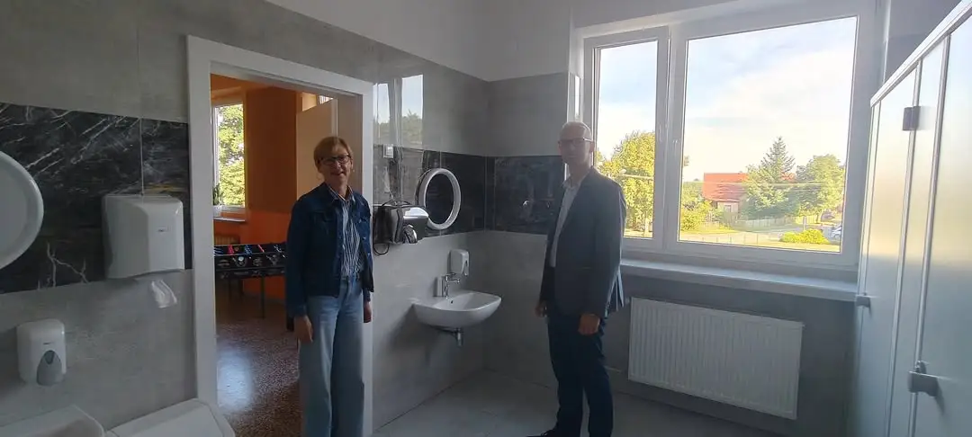 Zakończono remont łazienek w szkole w Wąsowie