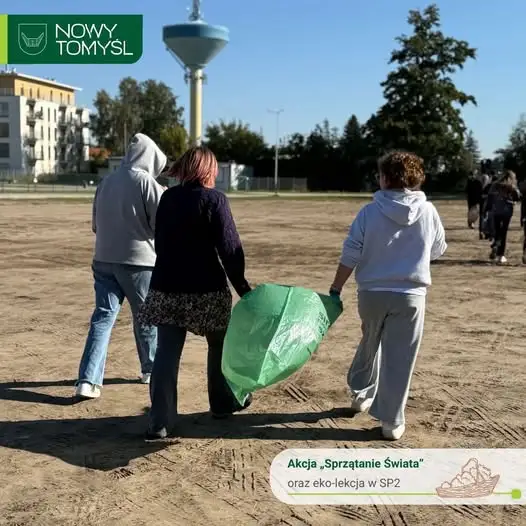Sprzątanie Świata w Nowym Tomyślu: eko-lekcja w Szkole Podstawowej nr 2