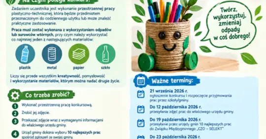Konkurs „Eko – przedmiot do użytku codziennego” dla uczniów z gmin członkowskich Selektu