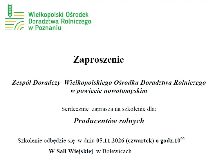 Szkolenie dla rolników w Bolewicach – dopłaty, programy i profilaktyka zdrowotna