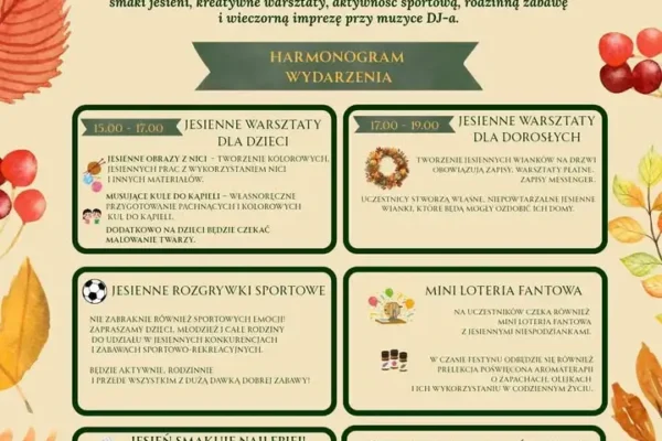 Jesienny festyn w Siedlcu – smaki, warsztaty i zabawa z DJ-em