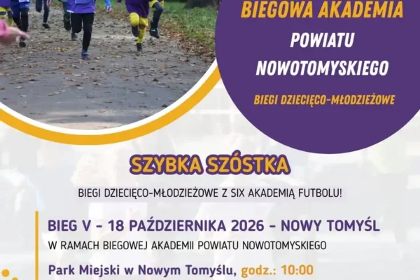 Biegowa Akademia Powiatu Nowotomyskiego zawita do Nowego Tomyśla – zapisy ruszają dziś