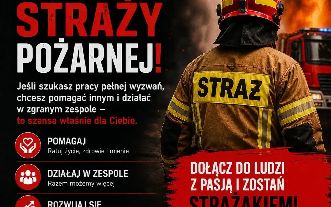 Nowy Tomyśl: trwa nabór do służby w Państwowej Straży Pożarnej na stanowisko starszego ratownika