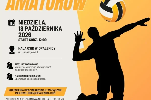 Otwarty Turniej Siatkówki Amatorów w Opalenicy – zgłoszenia do 15 października