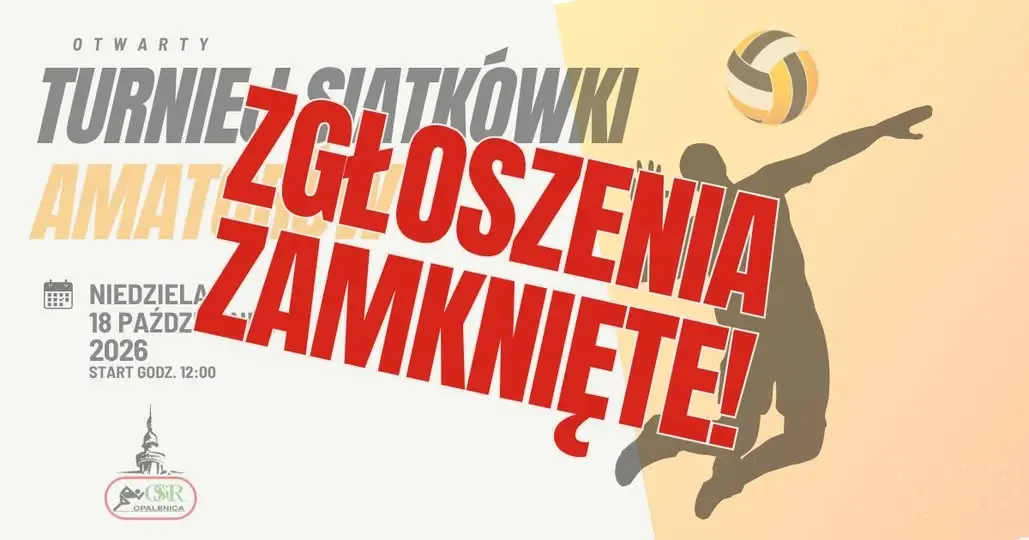 Komplet drużyn na Otwartym Turnieju Siatkówki Amatorów w Opałenicy