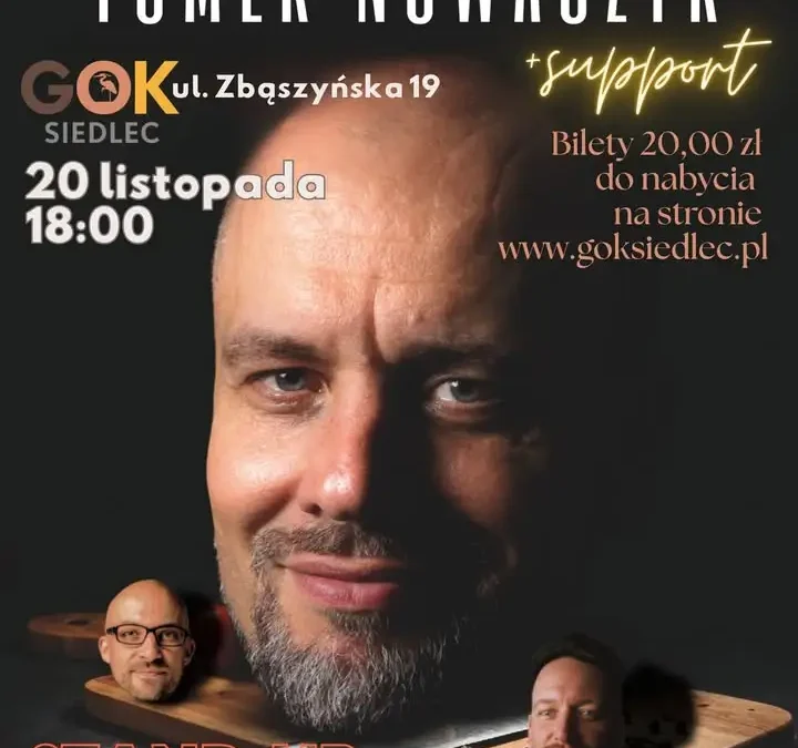 Stand-up Tomka Nowaczyka w GOK Siedlec – program „Głowa wolnodojrzewająca”