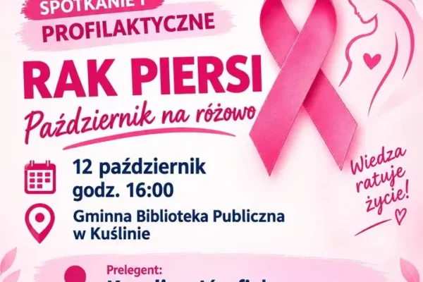 Kuślin: spotkanie o profilaktyce raka piersi w bibliotece gminnej