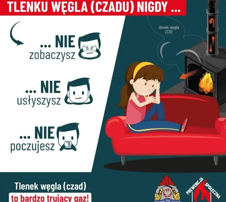 Sezon grzewczy a ryzyko zatrucia czadem – apel strażaków z Nowego Tomyśla