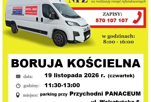 Bezpłatne badanie wzroku w Opto-Busie w Borui Kościelnej – 19 listopada