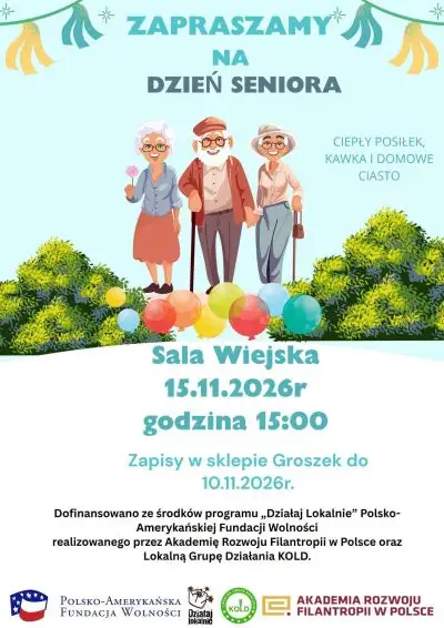 Dzień Seniora w Zębowie – zapisy do 10 listopada