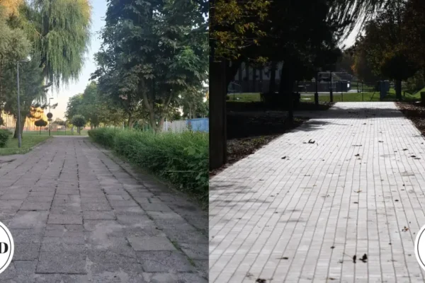 Opalenica: zakończono przebudowę drogi w Łęczycach i remont deptaku przy Wyzwolenia
