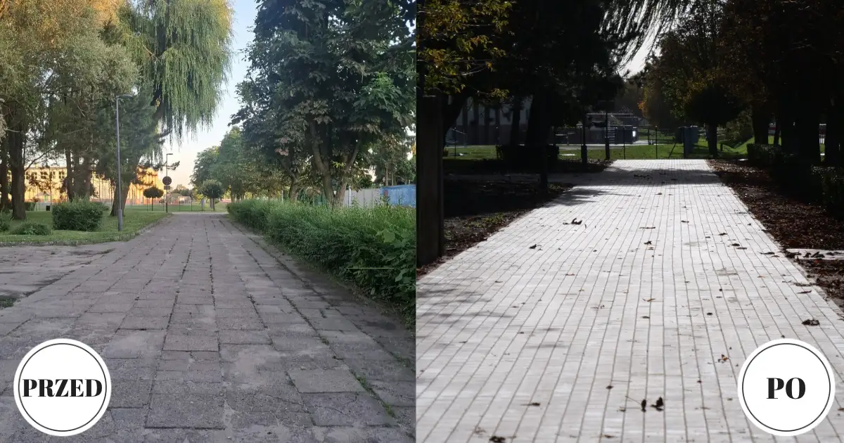 Opalenica: zakończono przebudowę drogi w Łęczycach i remont deptaku przy Wyzwolenia