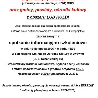 Lwówek: szkolenie dla NGO o unijnych dotacjach